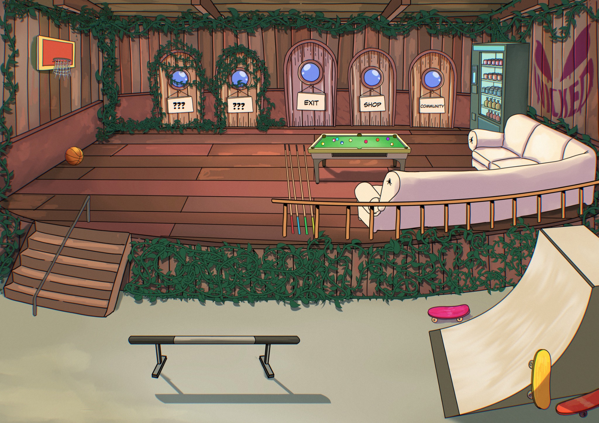 WICKED lounge interior