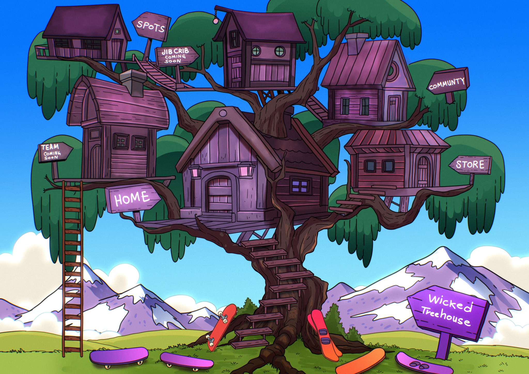 WICKED treehouse exterior